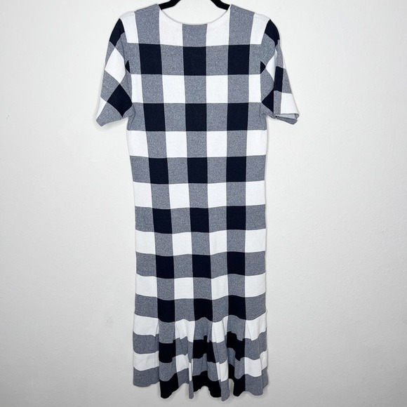 Slate & Willow Gingham Knit Dress Black And White Size L - Picture 5 of 5